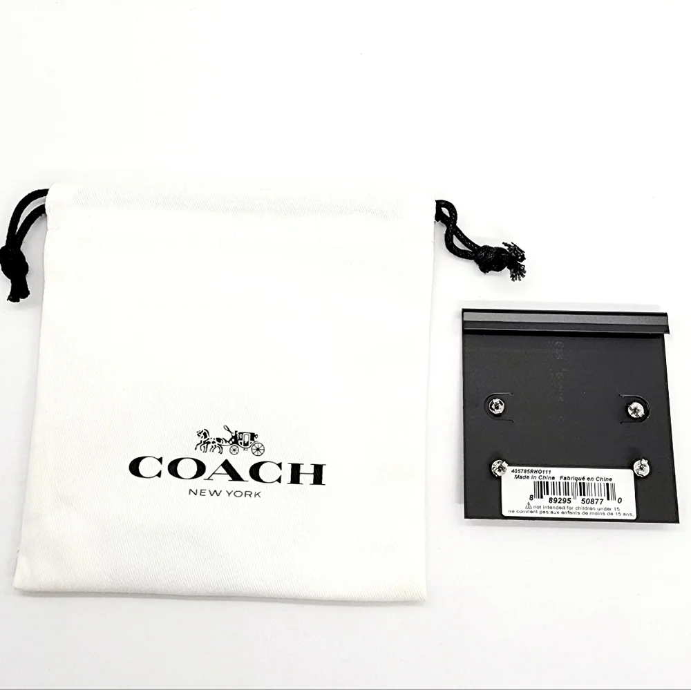 Coach Signature C & Stone Stud Earrings Set - Picture 3 of 3